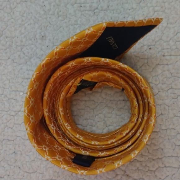 Canali Yellow/Gold Geometric Silk Tie (Made in Italy) - Picture 9 of 9